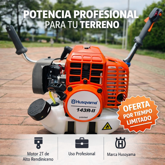 Guadañadora  Husqvarna 143RII para trabajo PESADO.